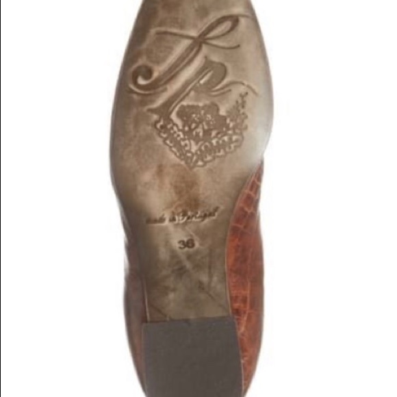 Free People Cecile Ankle Boot Croc Print Leather - Picture 5 of 6